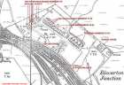 extract from old ordnance survey map riccarton junction roxburgh roxburghshire scottish borders scotland