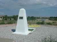 Southern Wyoming - grave of Lucindy Rollins with North Platte River in the background