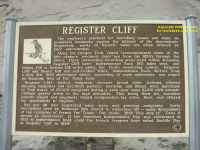 Southern Wyoming Register Cliff on the Oregon and California Trail explanatory noticeboard
