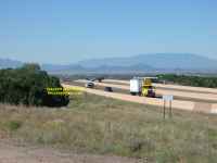 view of Interstate 25 near Santa Fe New Mexico