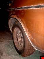 Ford Cortina 2000E Mark III estate wheelarch rot