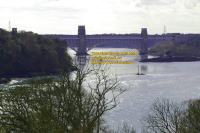 britannia bridge menai strait bangor anglesey ynys mon north wales april 2008 avril copyright free photo royalty free photo
