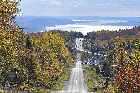 city of quebec ile d'orleans view from cap tourmente st lawrence river north shore canada october octobre 2010