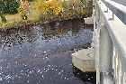 concrete feet piers bridge sault au moutons  north shore st lawrence river quebec canada october octobre 2010