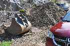 digger bucket cap aux corbeaux baie st paul charlevoix quebec canada september septembre 2011 
