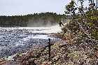 wayside cross waterfall riviere manitou highway 138 route des baleines gulf st lawrence north shore quebec canada mai may 2012