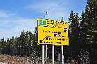 warning lights highway 138 havre st pierre gulf st lawrence north shore quebec canada mai may 2012