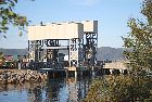 rail ferry terminal baie comeau north shore st lawrence river quebec canada september septembre 2016