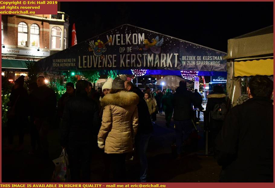 christmas market monseigneur ladeuzeplein leuven louvain belgium december 2019