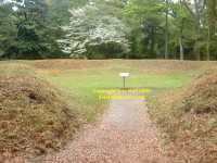 inside Lane's Fort Lost colony Roanoke Island North Carolina