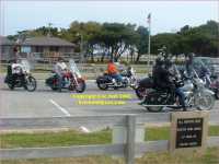 Ockracoke Island Outer Banks North Carolina USA tossers on Harley Davidsons