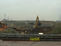 Stratford station construction of new platforms East London Olympic Games 2012 site former London Freight Depot digging a hole symbolic copyright free photo royalty free photo